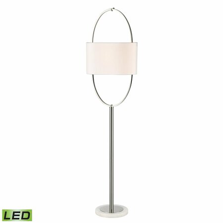 ELK SIGNATURE Gosforth 68'' High 1-Light Floor Lamp - Polished Nickel - Includes LED Bulb H0019-9572-LED